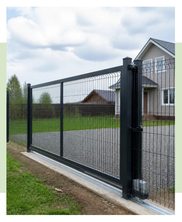 Откатные ворота из 3Д сетки в Абакане по цене от 45968 р. | ЗаборЭксеперт-Бкн